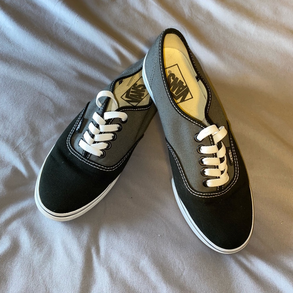 Black and grey lo pro Vans